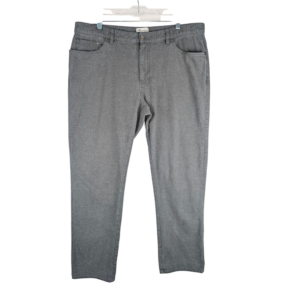Peter Millar‎ Pants Mens 38 Grey Mountainside Flannel 5 Pocket Pant MF18B01